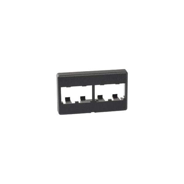 Panduit 4-PORT MODULAR FURN. UNLOADED, SNAP-ON MOD FACEPLATE, BLACK ROHS CFFP4BL - main